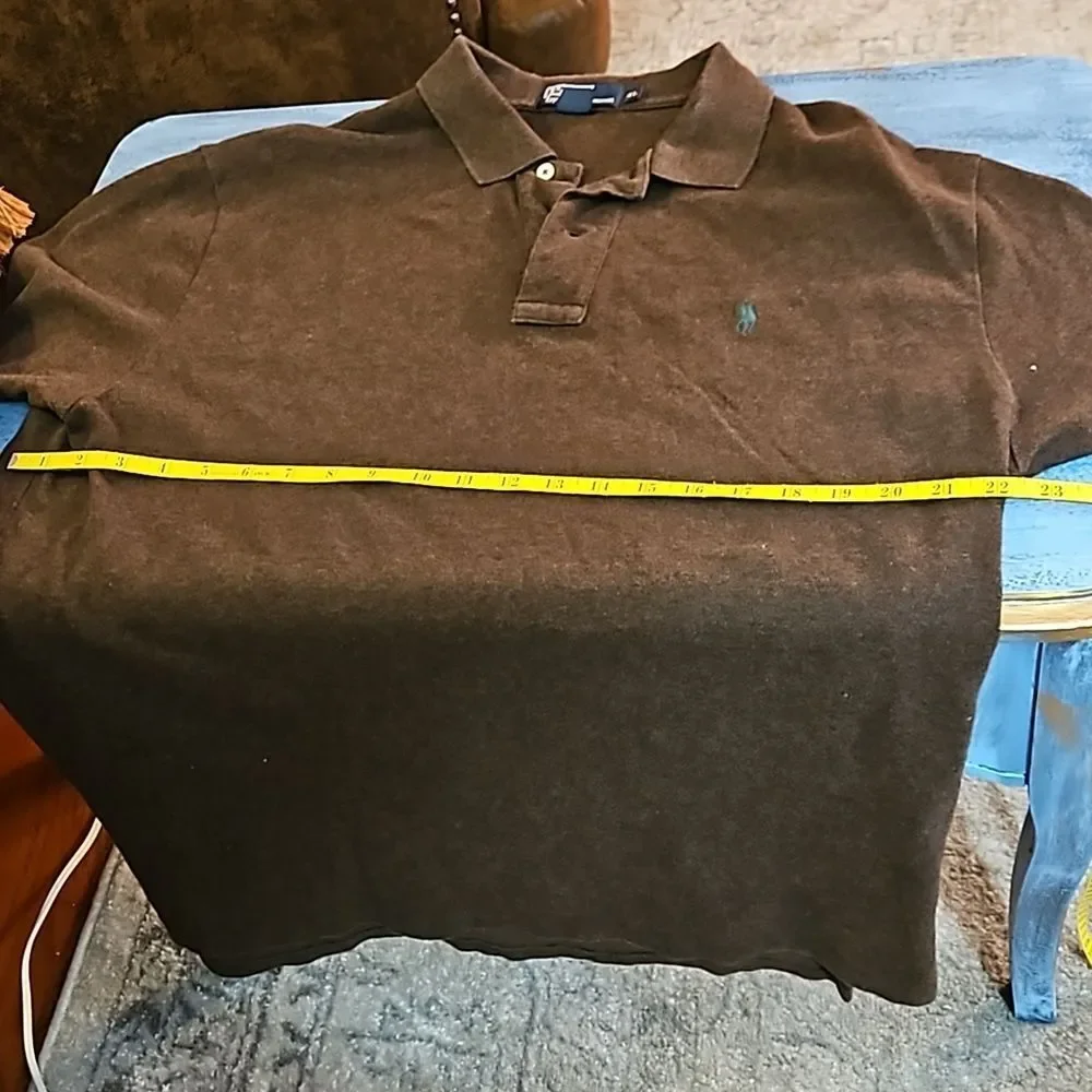 Polo Ralph Lauren Men's Brown Cotton Short Sleeve Polo Shirt XL